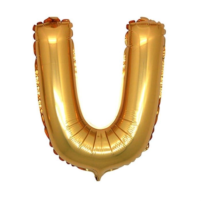 U Harfi Gold Folyo Balon 1 Metre