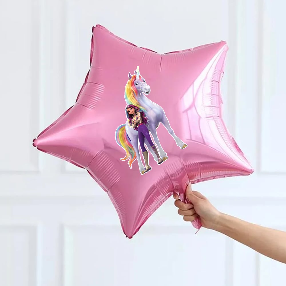 Unicorn Akademisi Temalı Etiketli Folyo Balon