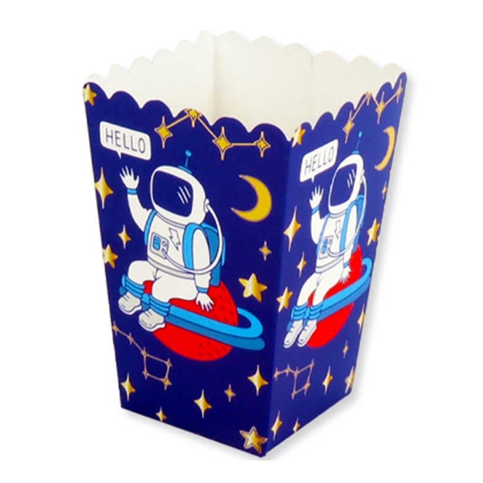 Uzay Temalı Mısır Popcorn Kutusu - 10 Adet