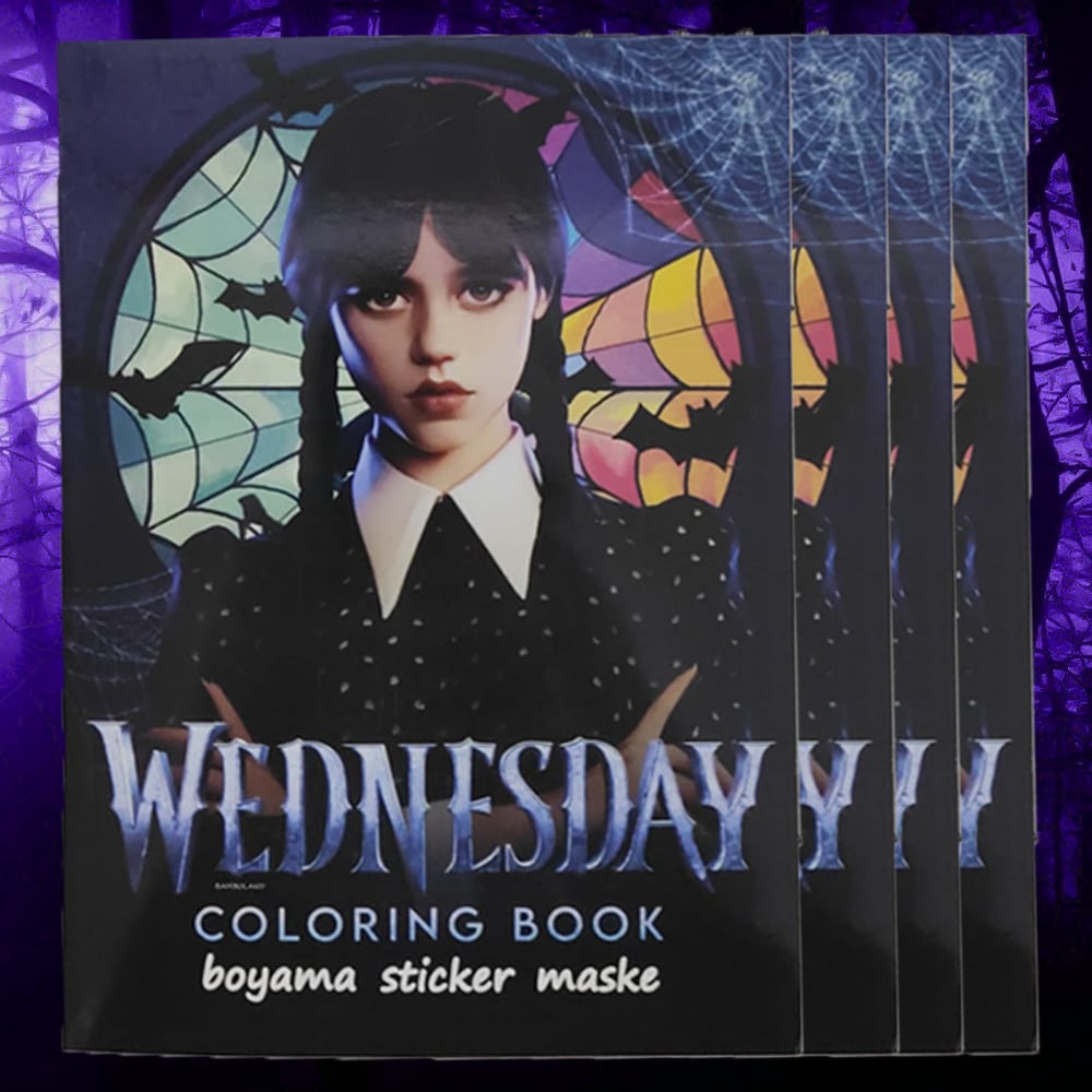 Wednesday Temalı Boyama Kitabı (Çıkartma+Maskeli)