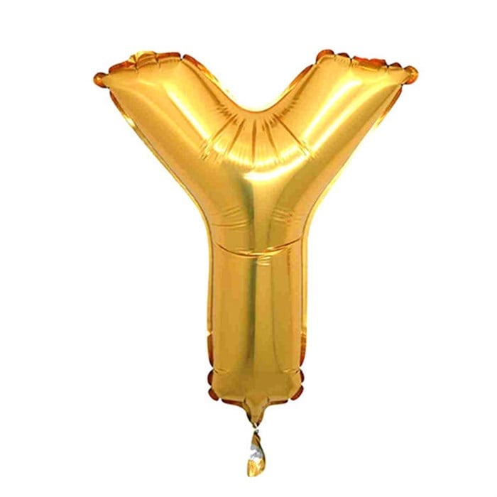 Y Harfi Gold Folyo Balon 1 Metre