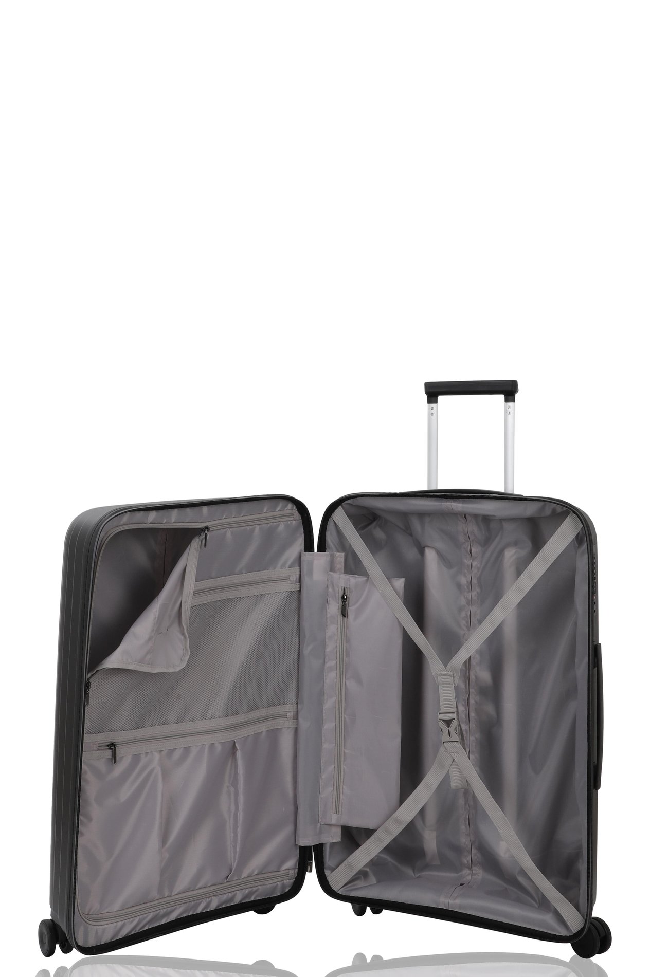 V2407 POLİCARBON VALİZ SİYAH SET