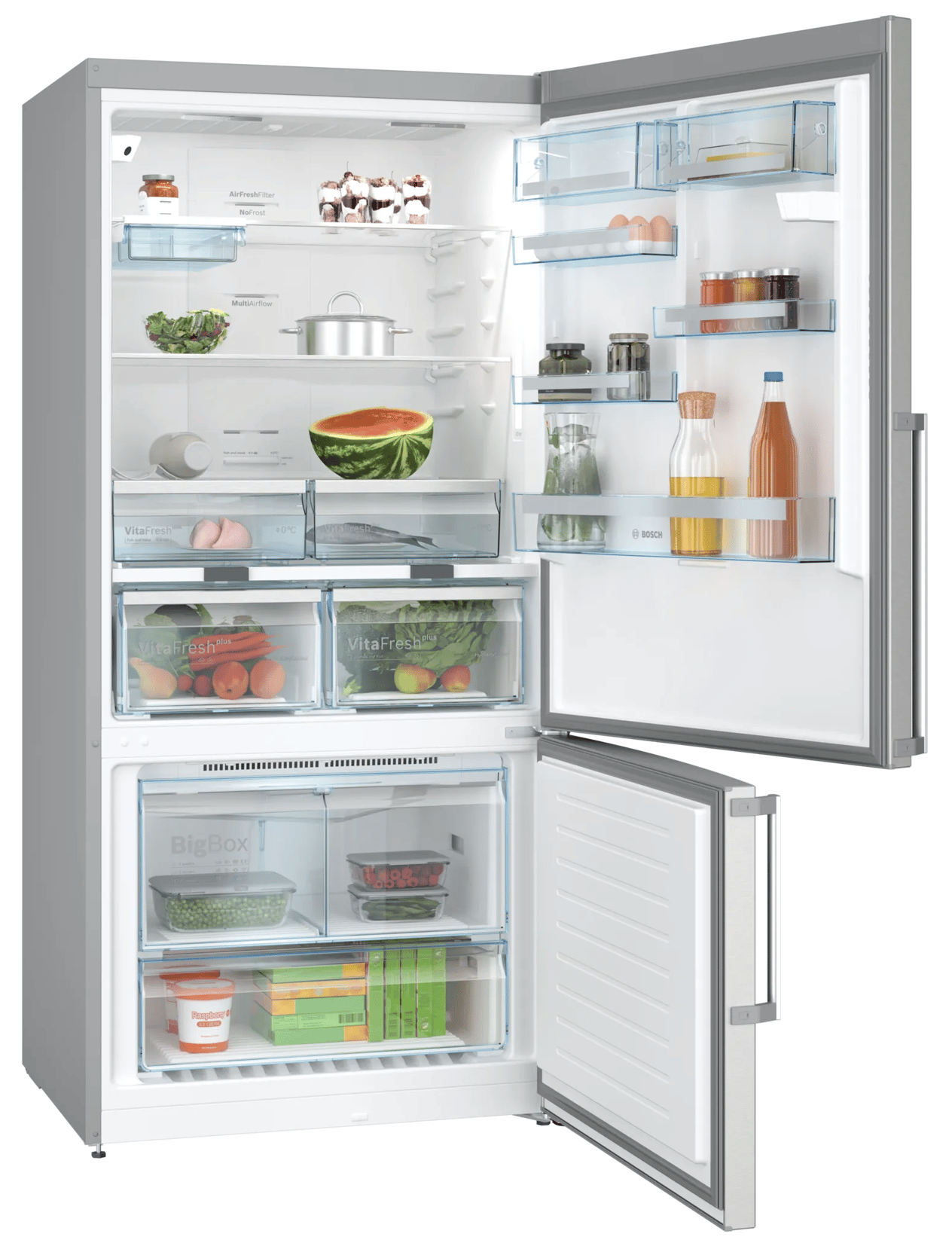 Bosch KGN86PIE0N Alttan Donduruculu Buzdolabı 186 x 86 cm Inox