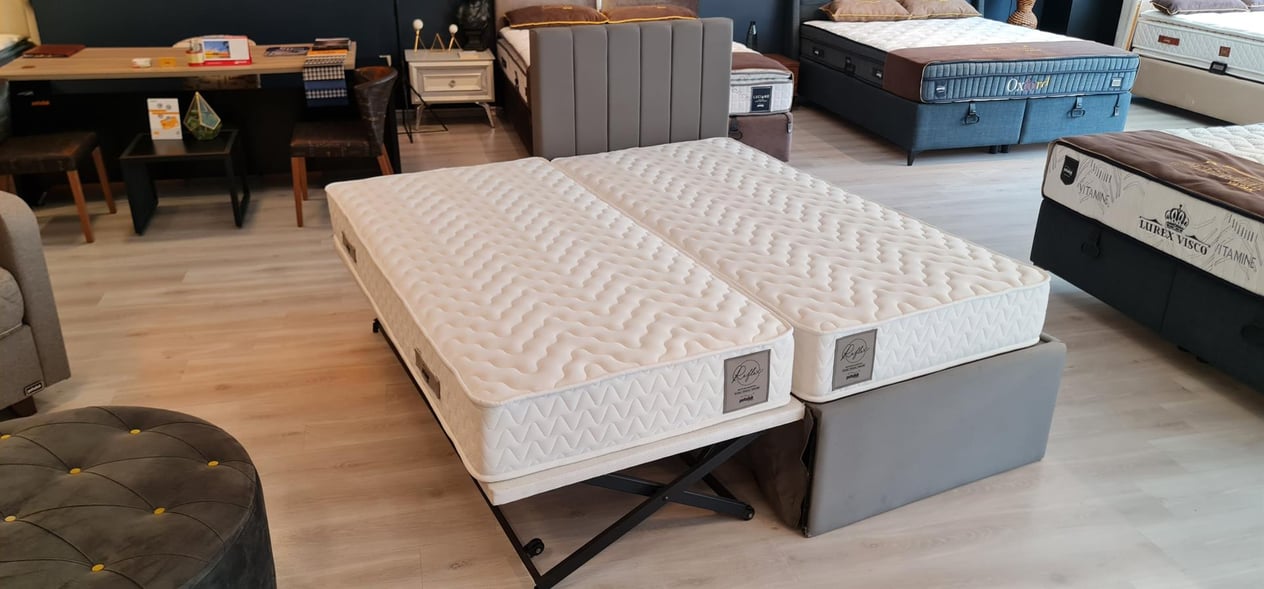 Twin Bed Yavrulu Yatak Baza Seti