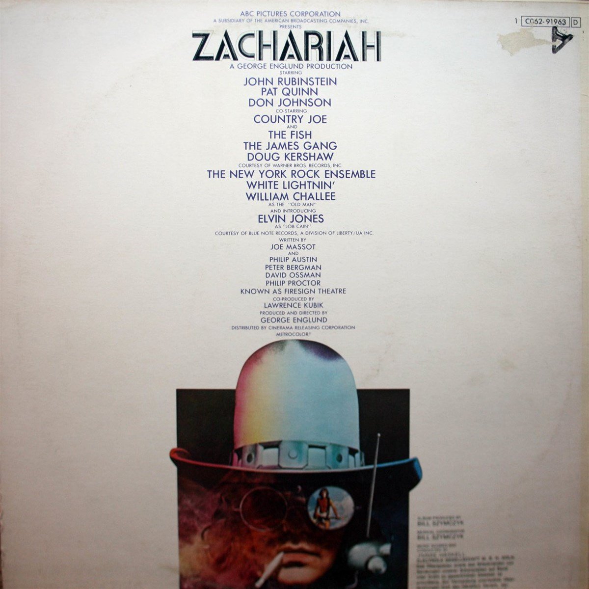 VARIOUS ARTIST - ZACHARIAH (MUSIC FROM THE ORIGINAL MOTION PICTURE SOUNDTRACK)