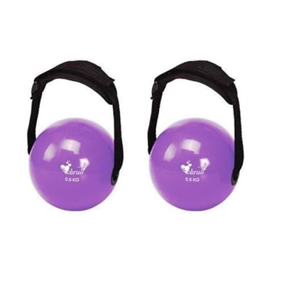 Ebruli Tutacaklı İkili 1 Kg (2 X 0,5 Kg) Pilates Ağırlık Topu