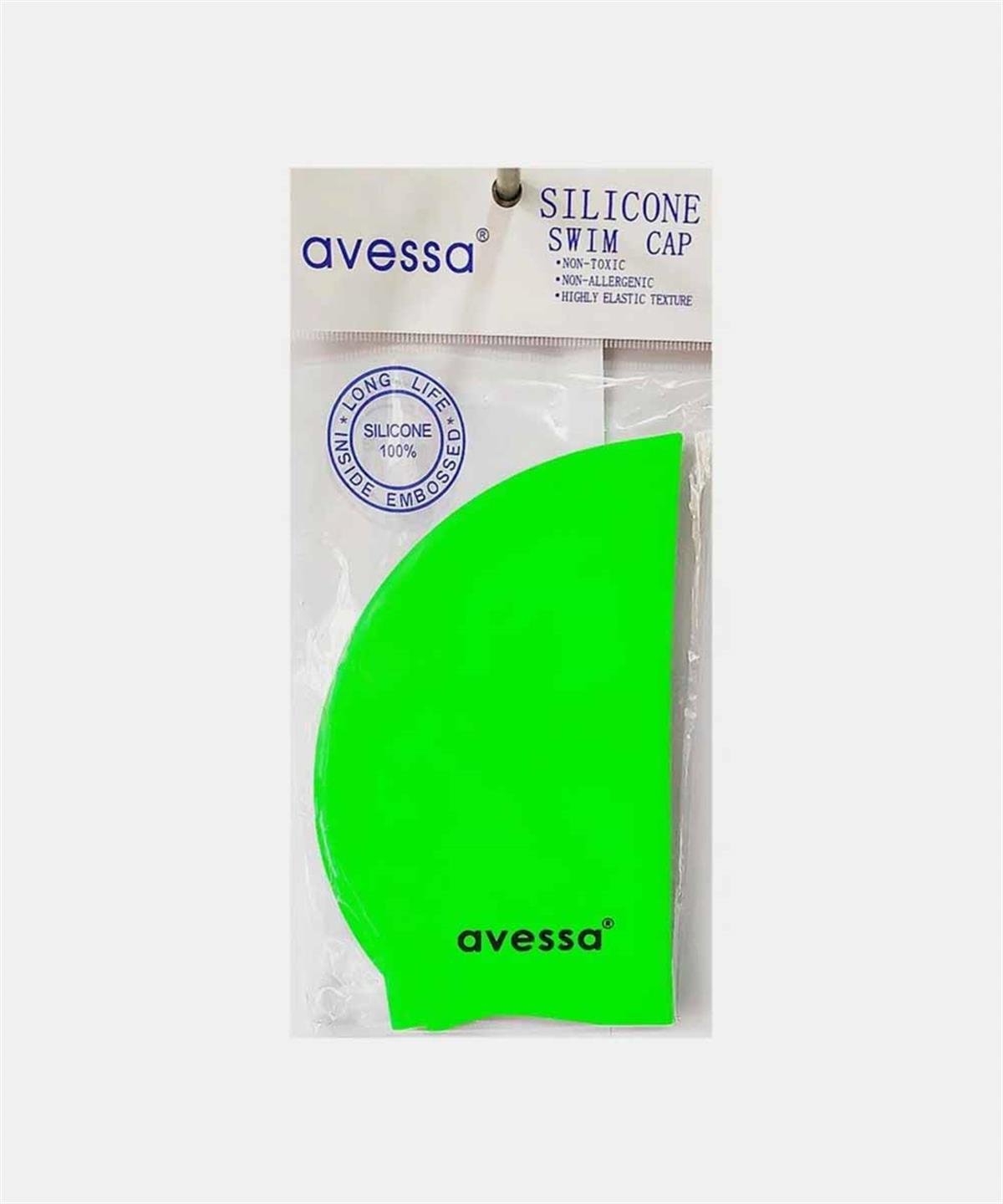 ÖSSC707AvessaYüzme BoneleriAvessa Yeşil Silikon Havuz Bonesi 
