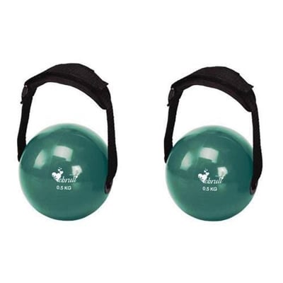 Ebruli Tutacaklı İkili 1 Kg (2 X 0,5 Kg) Pilates Ağırlık Topu