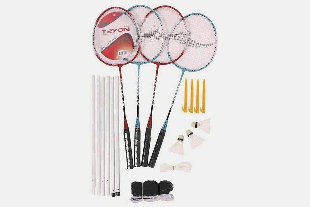 Tryon BS-400 Badminton Set 4 Raket + 3top Ağ Demir Set