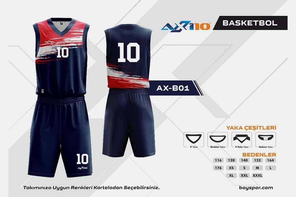 Axi10 AX-B01 Dijital Basketbol Forma Takımı - Konforlu Tasarım ve Hareket Özgürlüğü ile Optimum Oyun Performansı