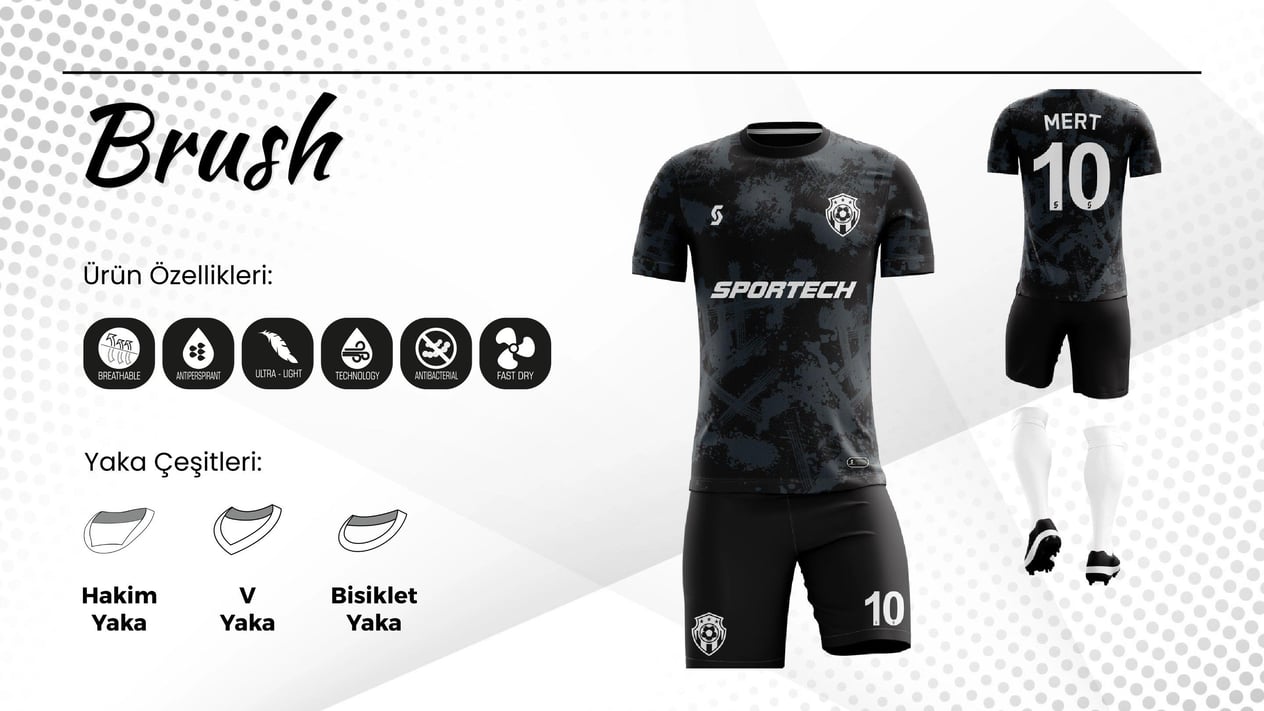 SPORTECH brush Dijital Futbol Forma Takımı