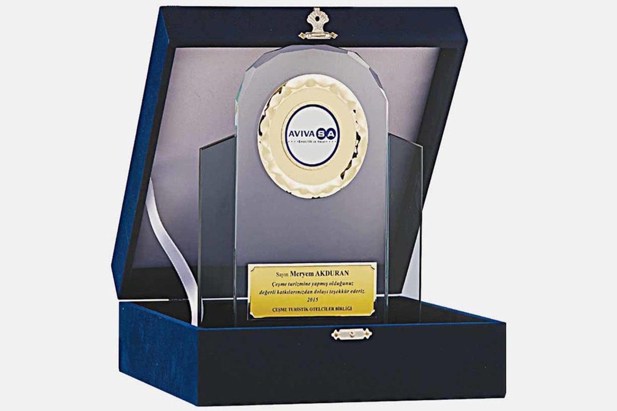Bayspor M188 Kadife Kutulu Kristal Plaket 24 cm