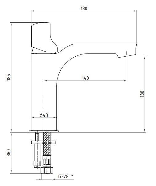 ECA Myra Dokunmatik Yüksek Tip Lavabo Bataryası 102188030H