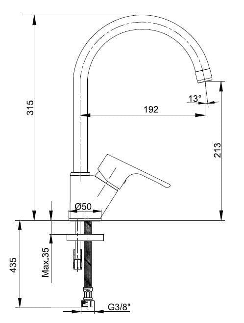 ECA Niobe 3'lü Batarya Seti(Banyo 482+Lavabo 053+Eviye 098)