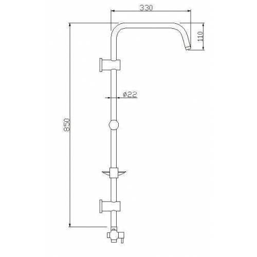 ECA Tiera Banyo Bataryası 469+TEMA Rain Quadro Tepe Duş Seti 53240 2'li Set