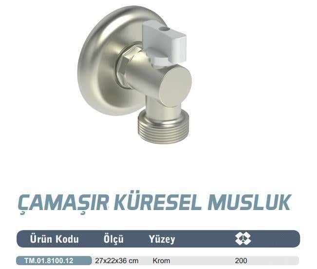 MaxiFlow Mini Küresel Çamaşır Bulaşık Makinesi Musluğu TM01810012