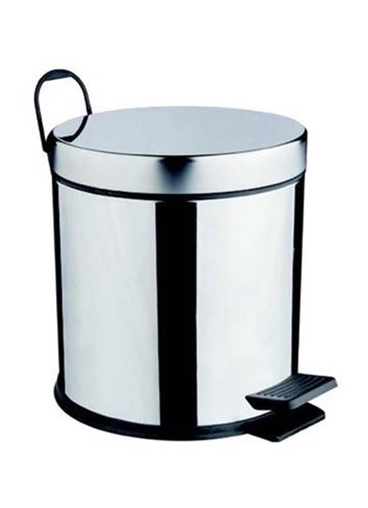 T-MAY Banyo Pedallı 5Lt Pedallı Çöp Kovası Metal Krom Paslanmaz
