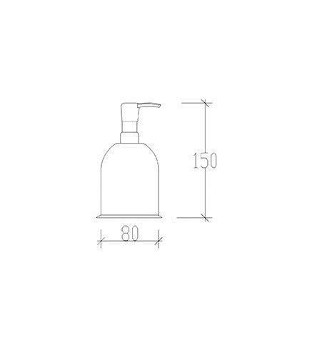 Tema Banyo Dali Sıvı Sabunluk Paslanmaz Krom Dispenser 81208
