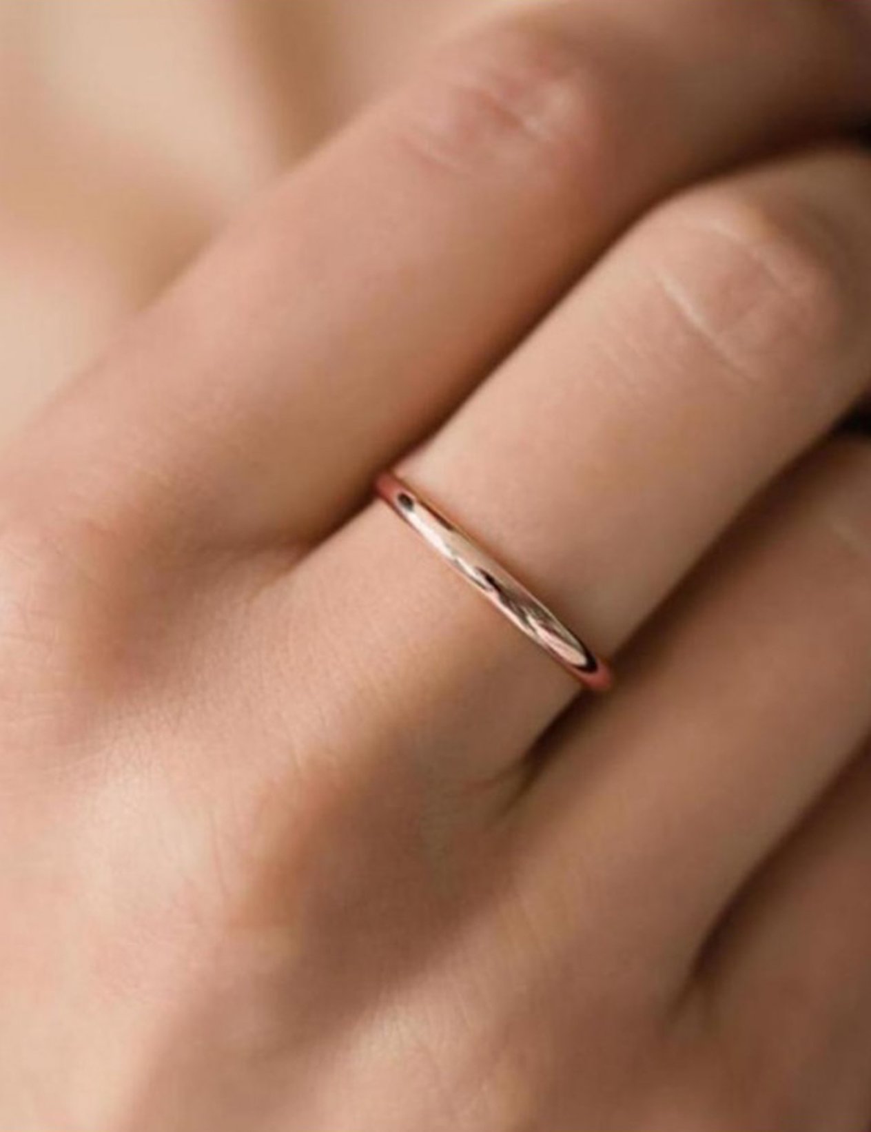 Pembe Altın Çift Alyans 2mm
