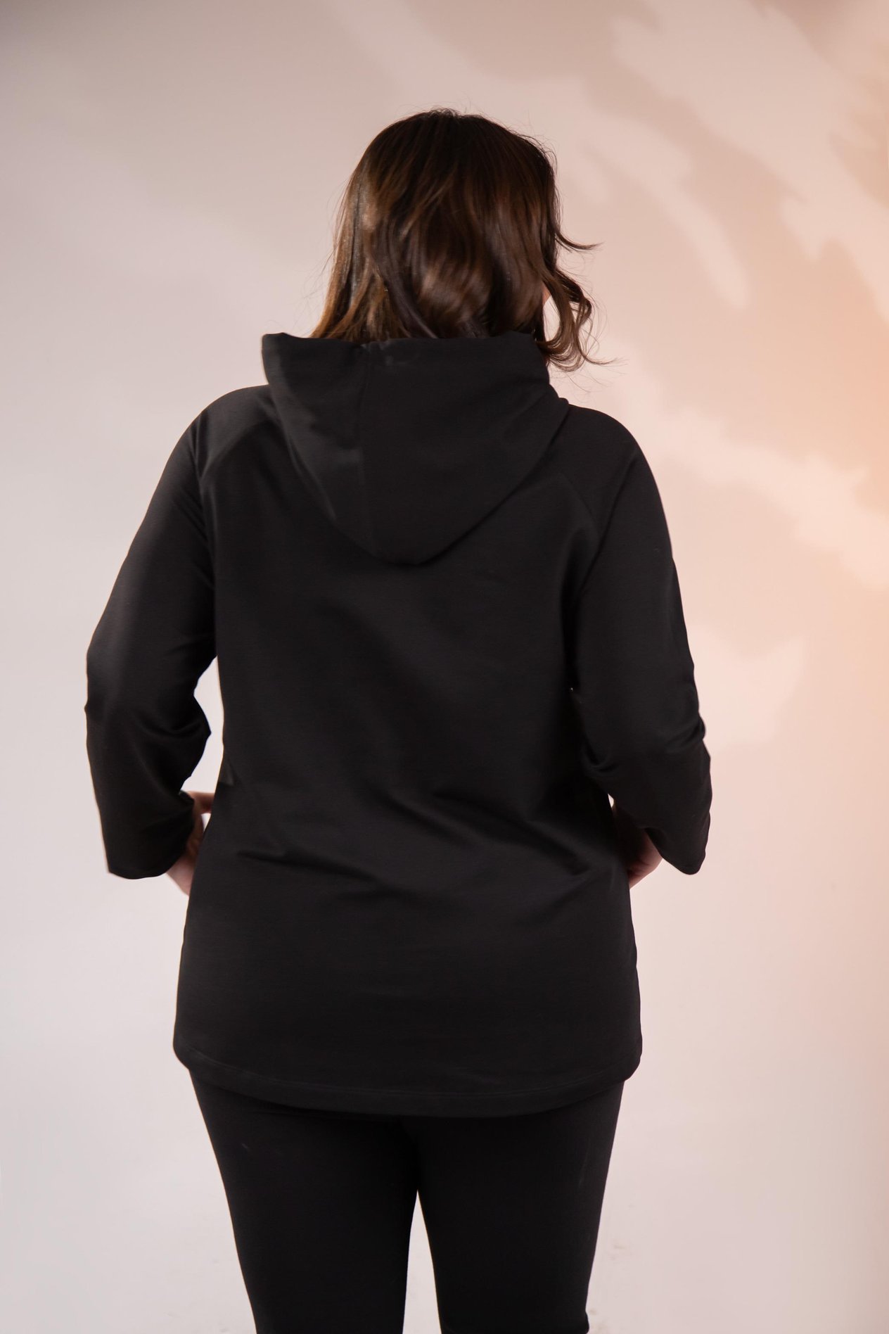 Büyük Beden 1211097 Önü Pul Payetli Sweat  Siyah
