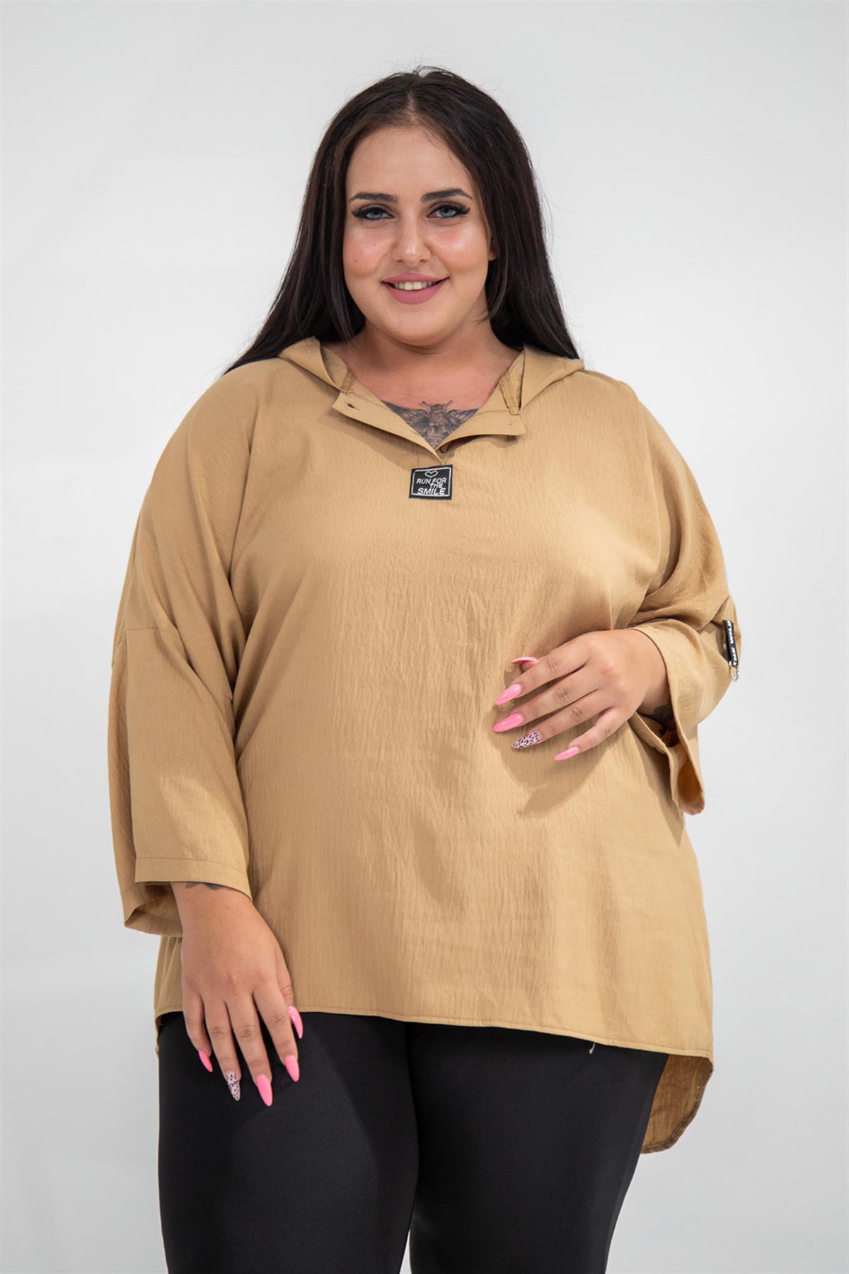Büyük Beden 122008 Si Sweat  Camel