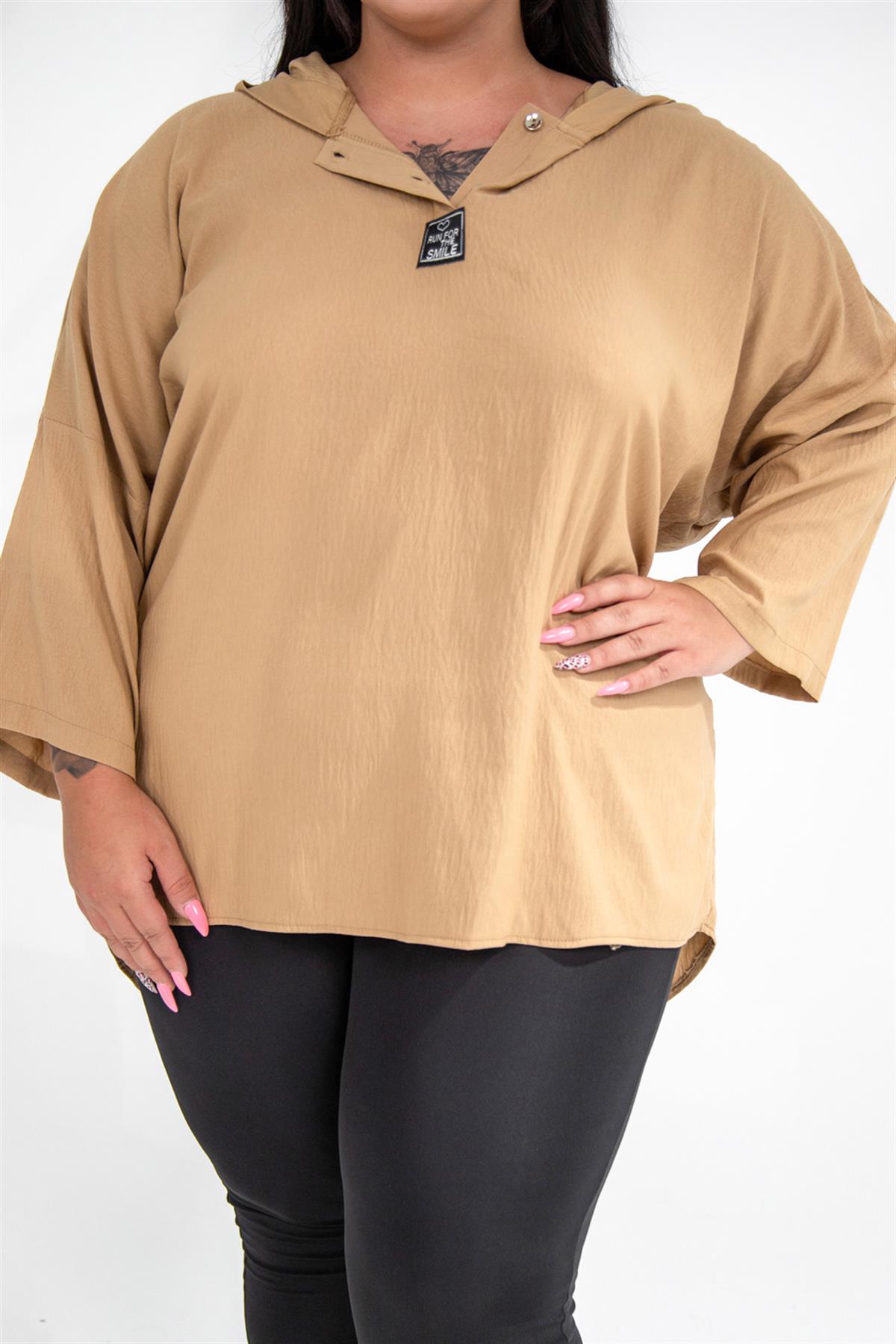 Büyük Beden 122008 Si Sweat  Camel