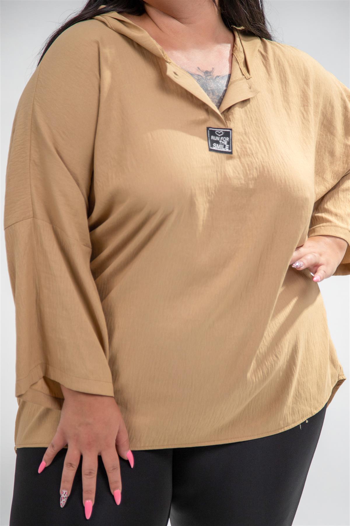 Büyük Beden 122008 Si Sweat  Camel
