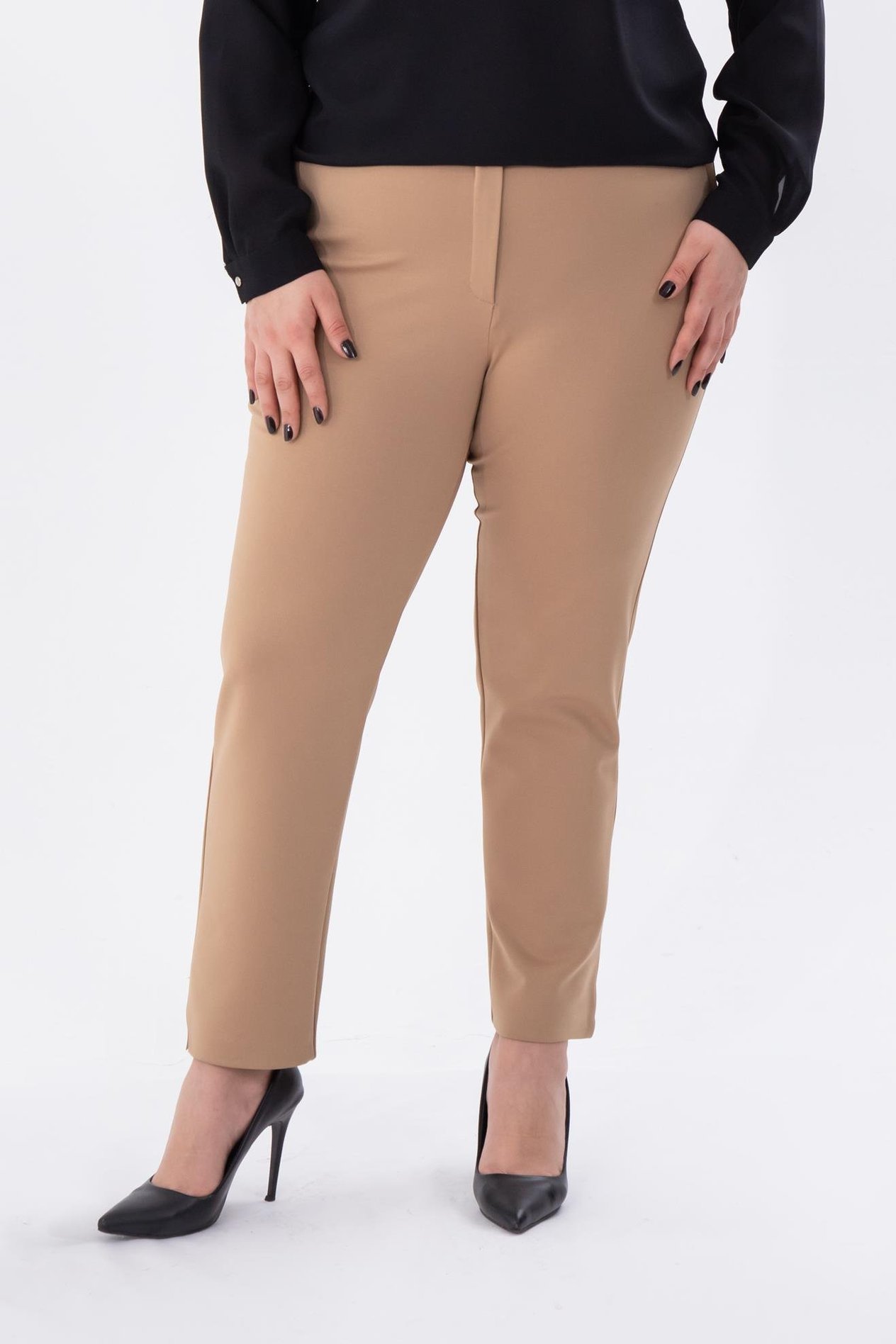 Büyük Beden 1222024 Çelikli P.R  Pantolon  Camel