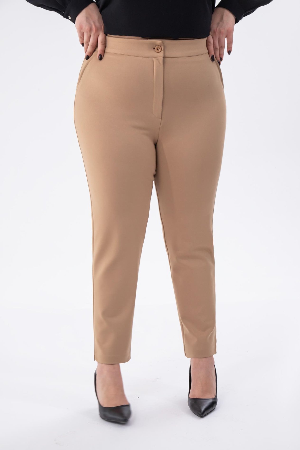 Büyük Beden 1222024 Çelikli P.R  Pantolon  Camel