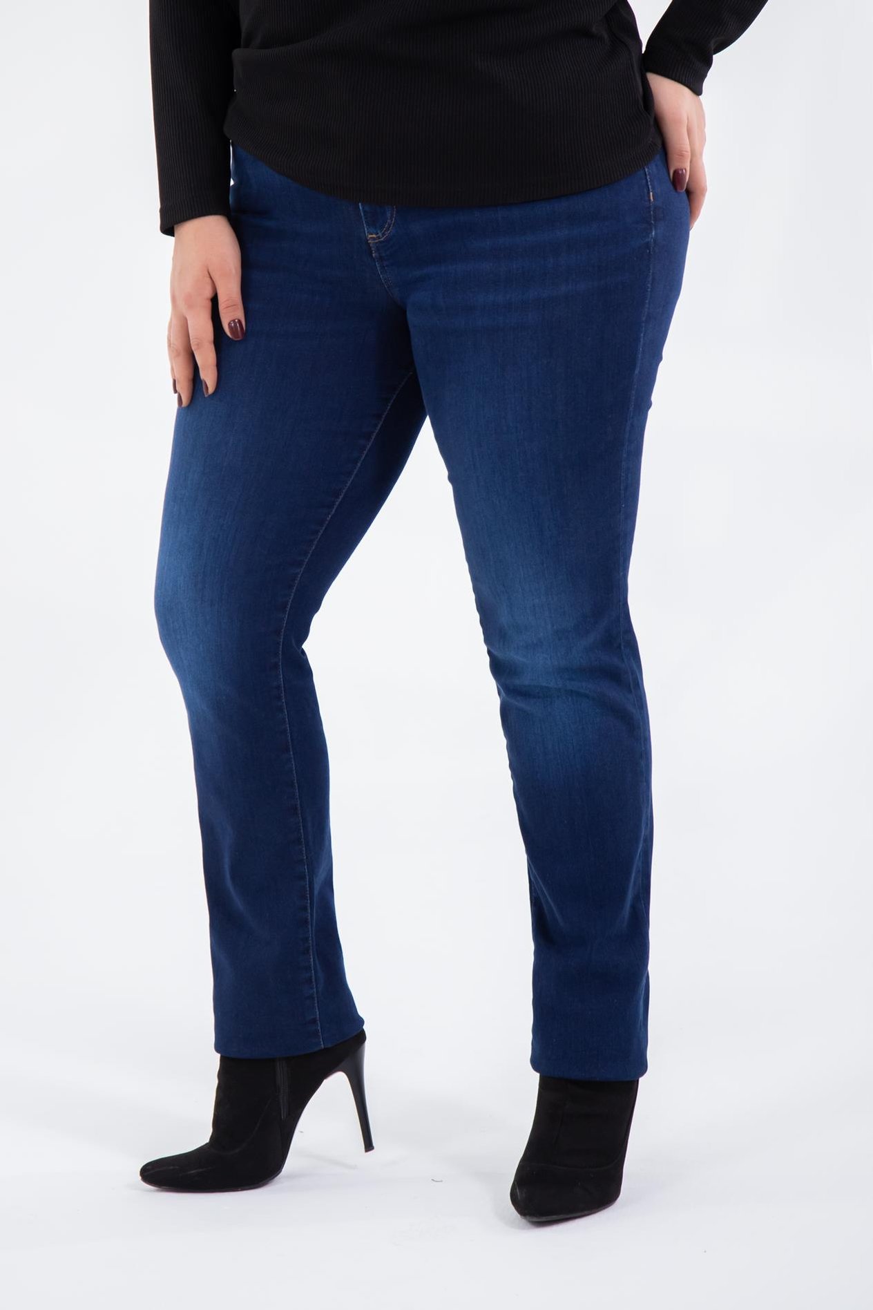 Büyük Beden 210080 Straight Denim Pantolon  Lacivert