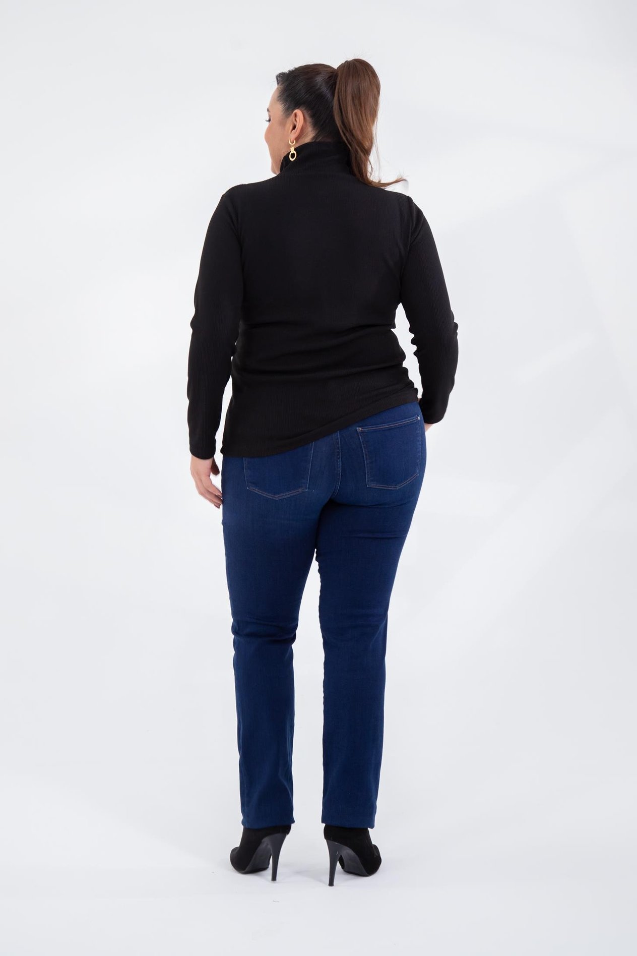 Büyük Beden 210080 Straight Denim Pantolon  Lacivert