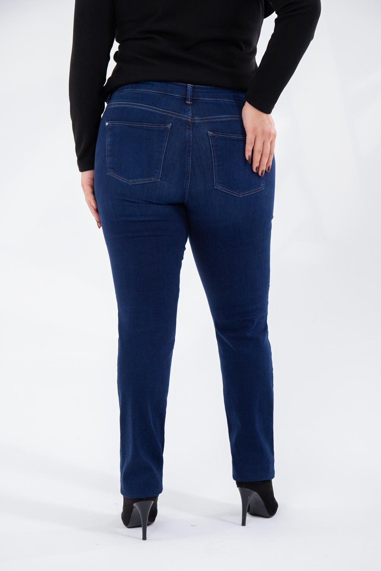 Büyük Beden 210080 Straight Denim Pantolon  Lacivert
