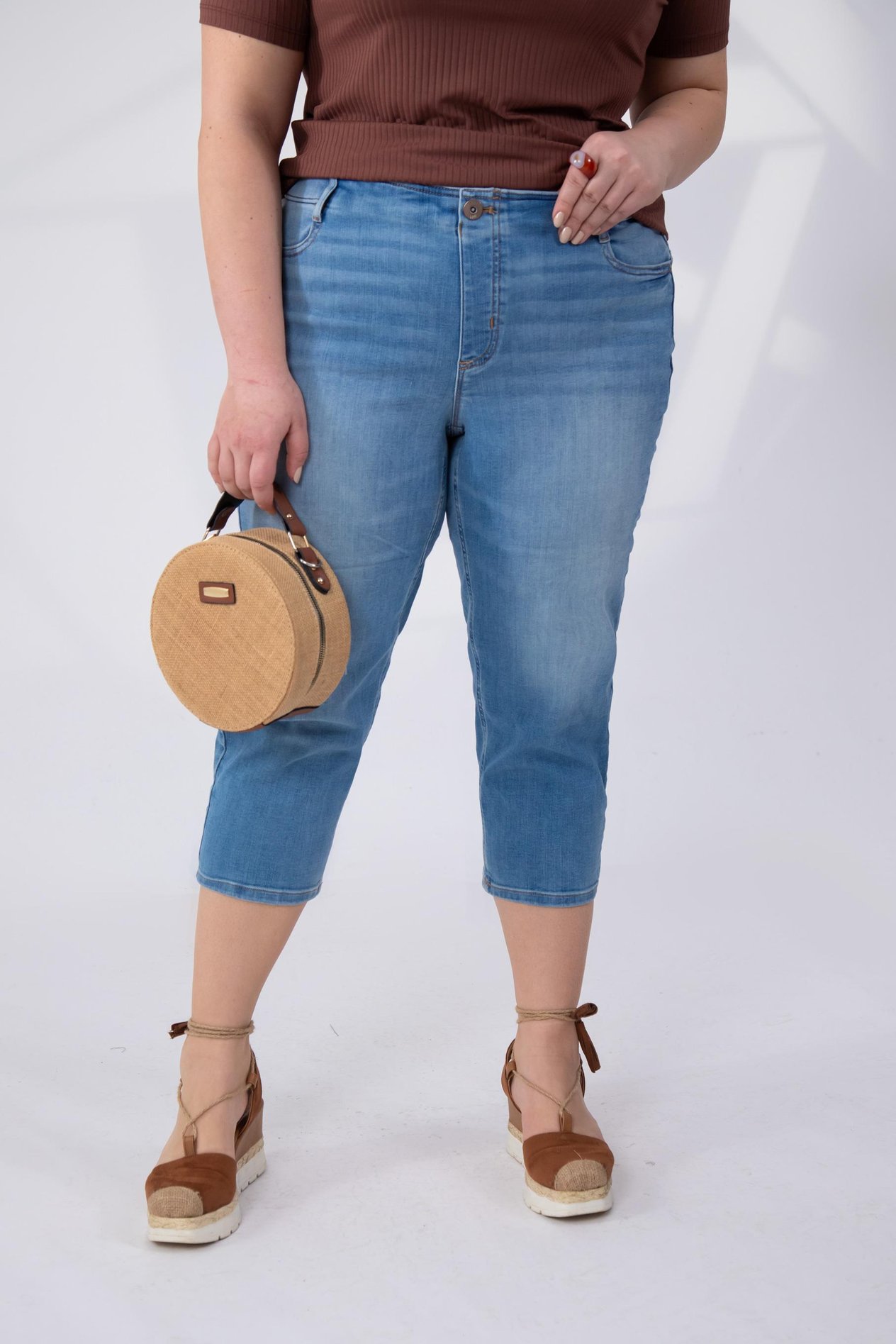 Büyük Beden 210096  Denim Pantolon  Açık Mavi