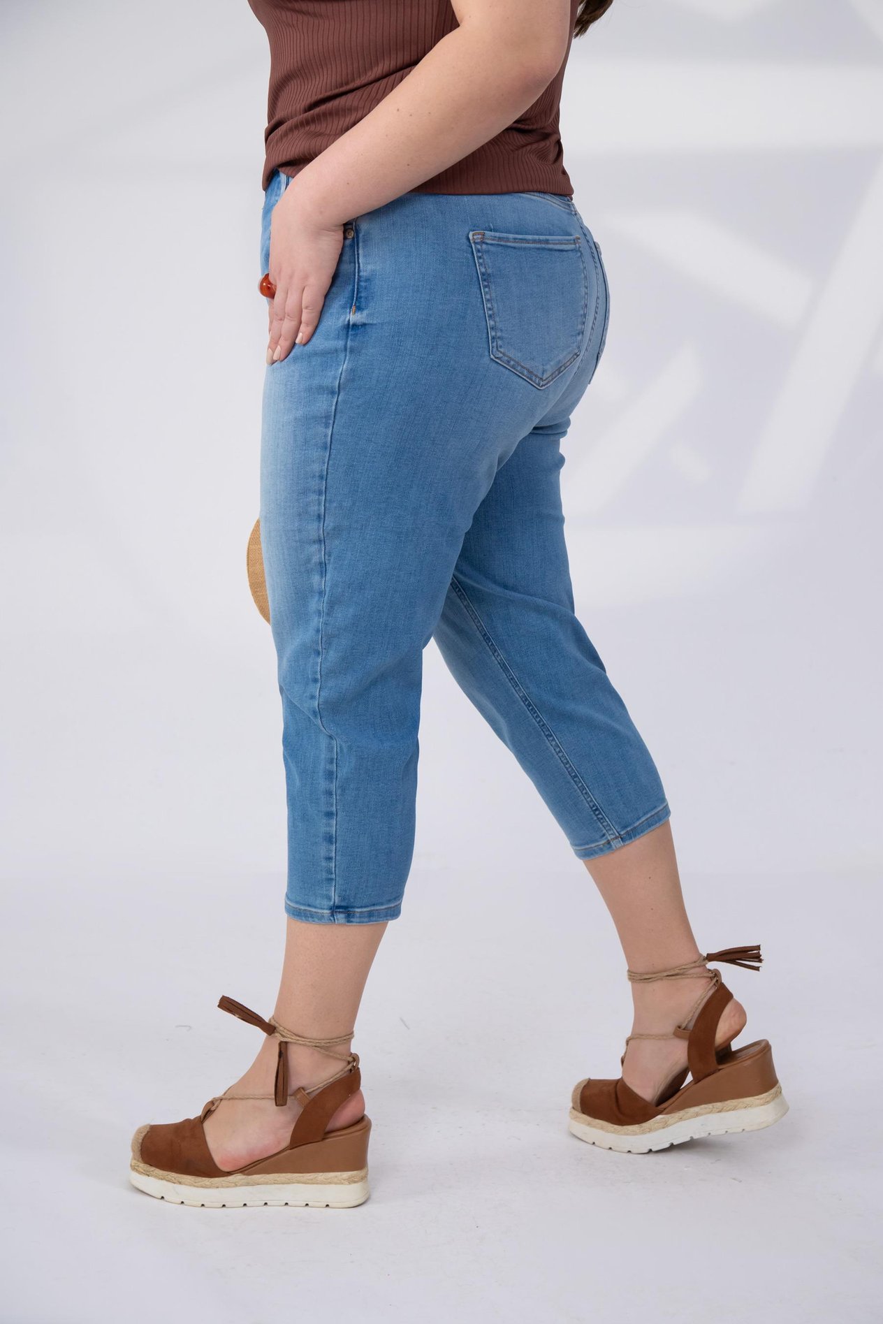 Büyük Beden 210096  Denim Pantolon  Açık Mavi