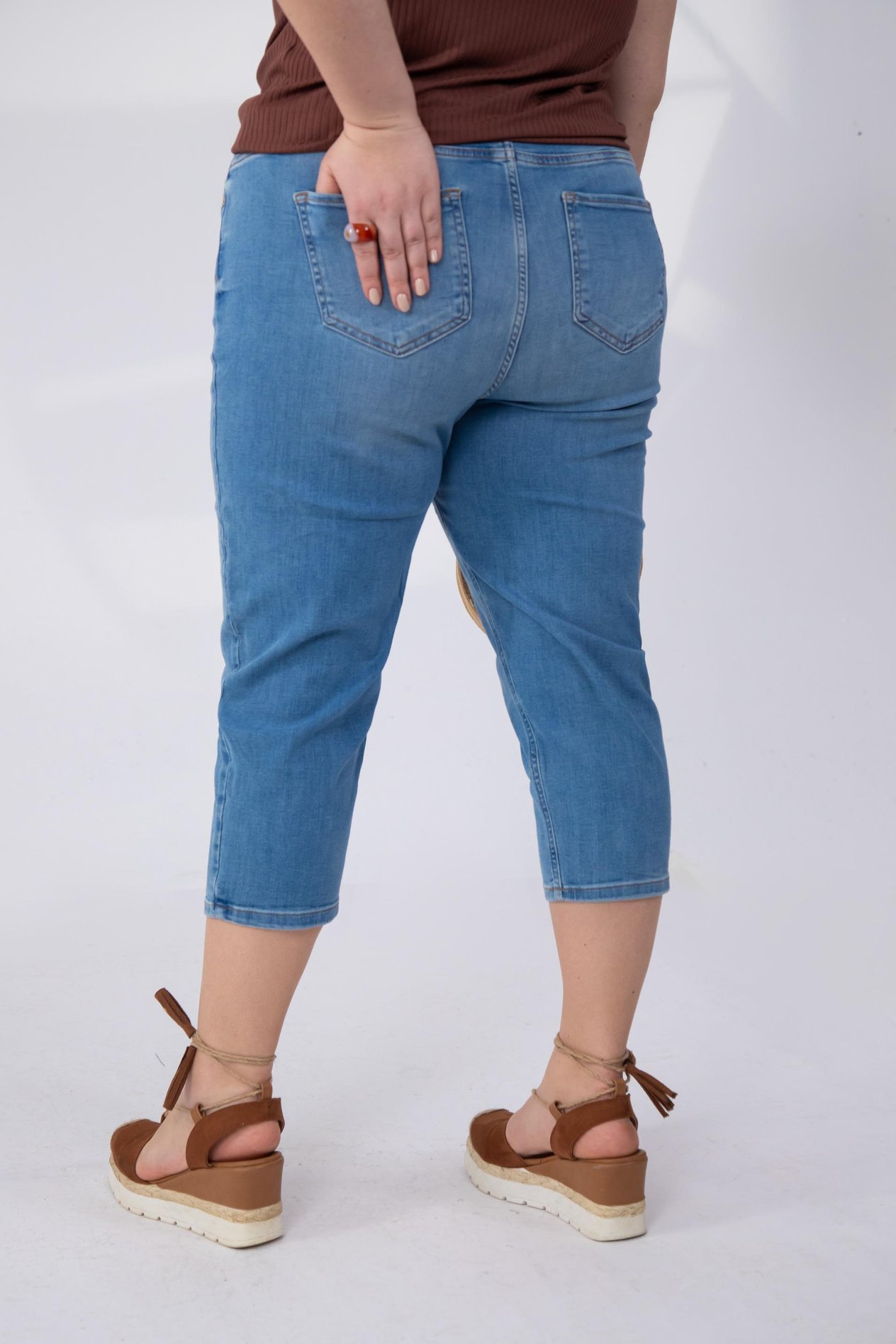 Büyük Beden 210096  Denim Pantolon  Açık Mavi