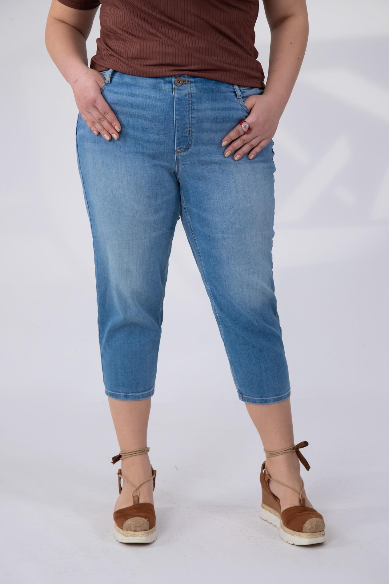 Büyük Beden 210096  Denim Pantolon  Açık Mavi