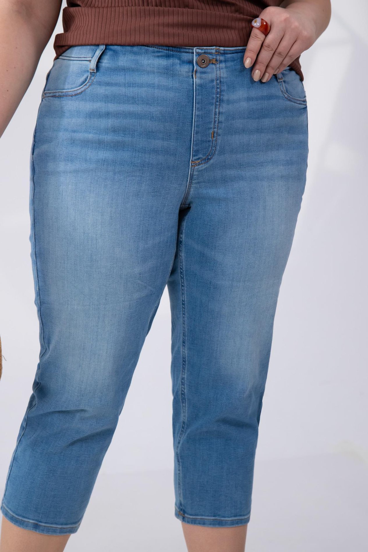 Büyük Beden 210096  Denim Pantolon  Açık Mavi