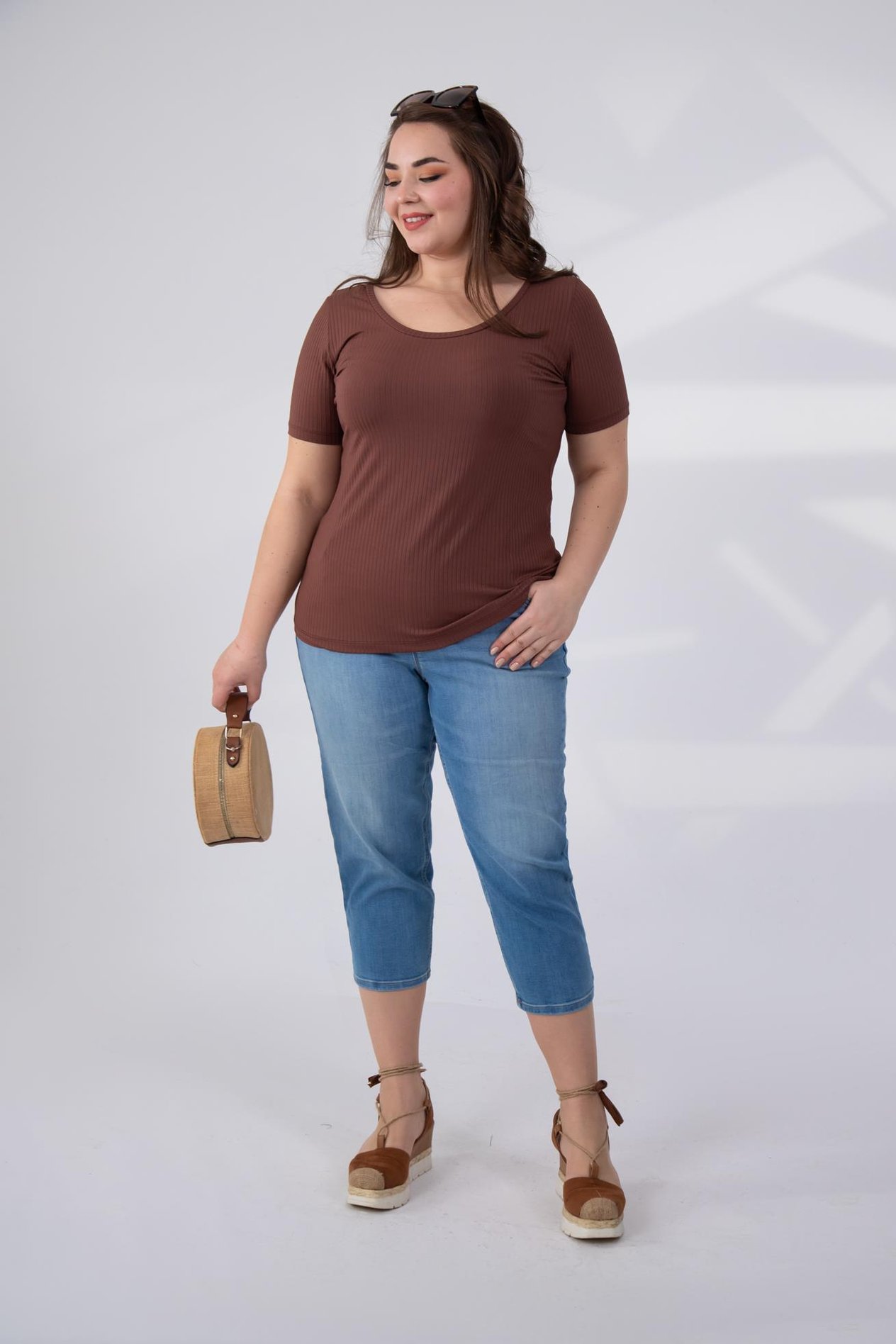 Büyük Beden 210096  Denim Pantolon  Açık Mavi