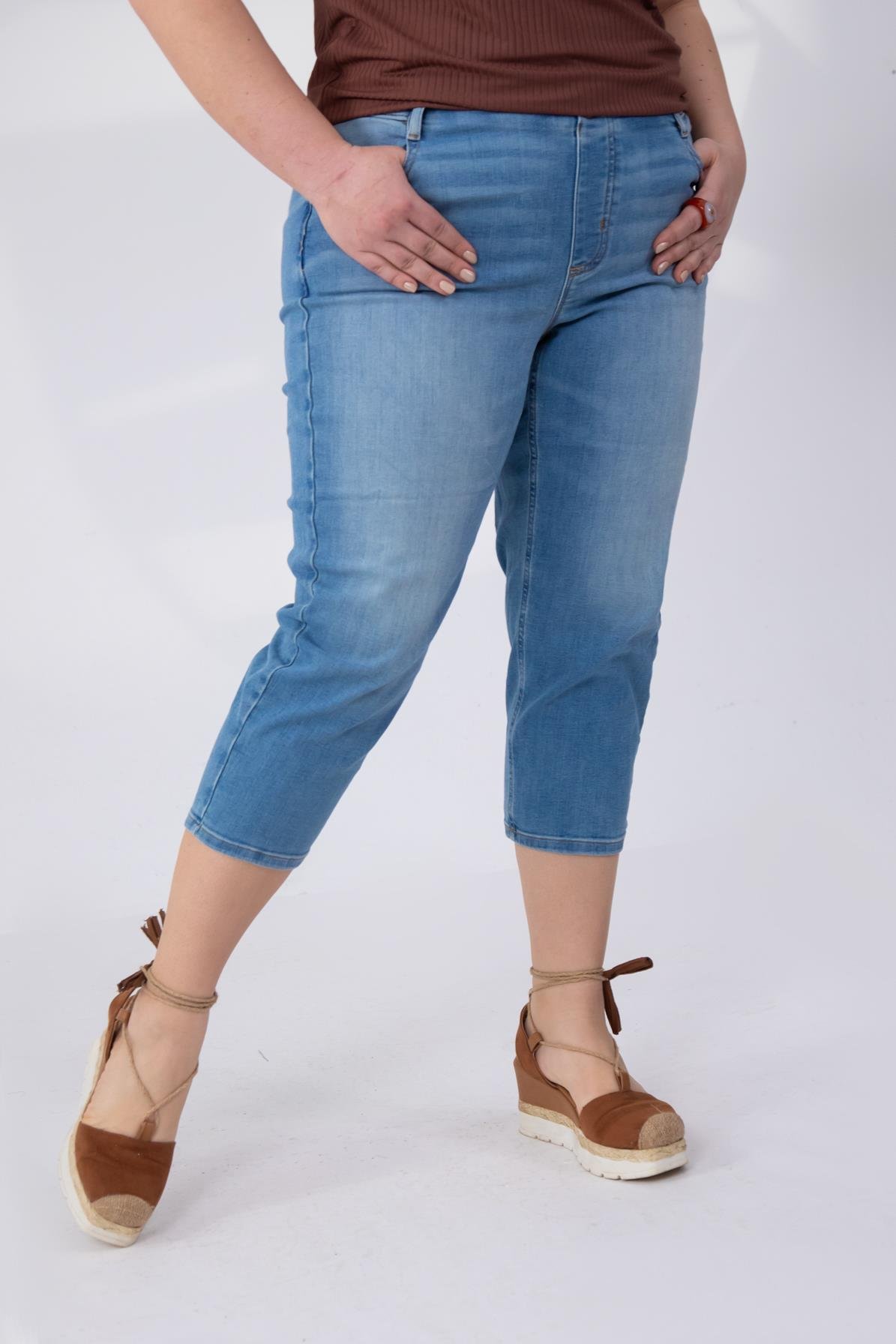 Büyük Beden 210096  Denim Pantolon  Açık Mavi