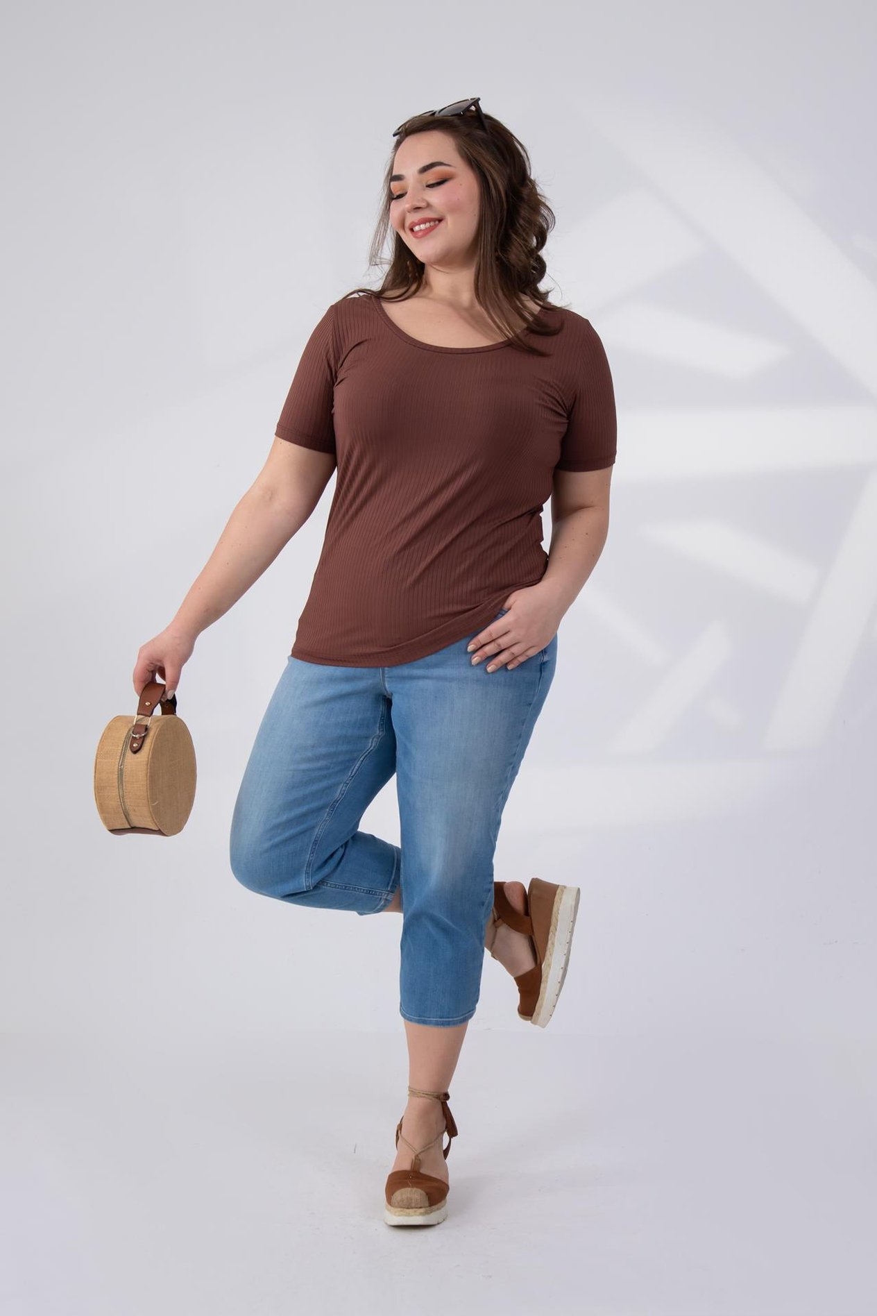 Büyük Beden 210096  Denim Pantolon  Açık Mavi