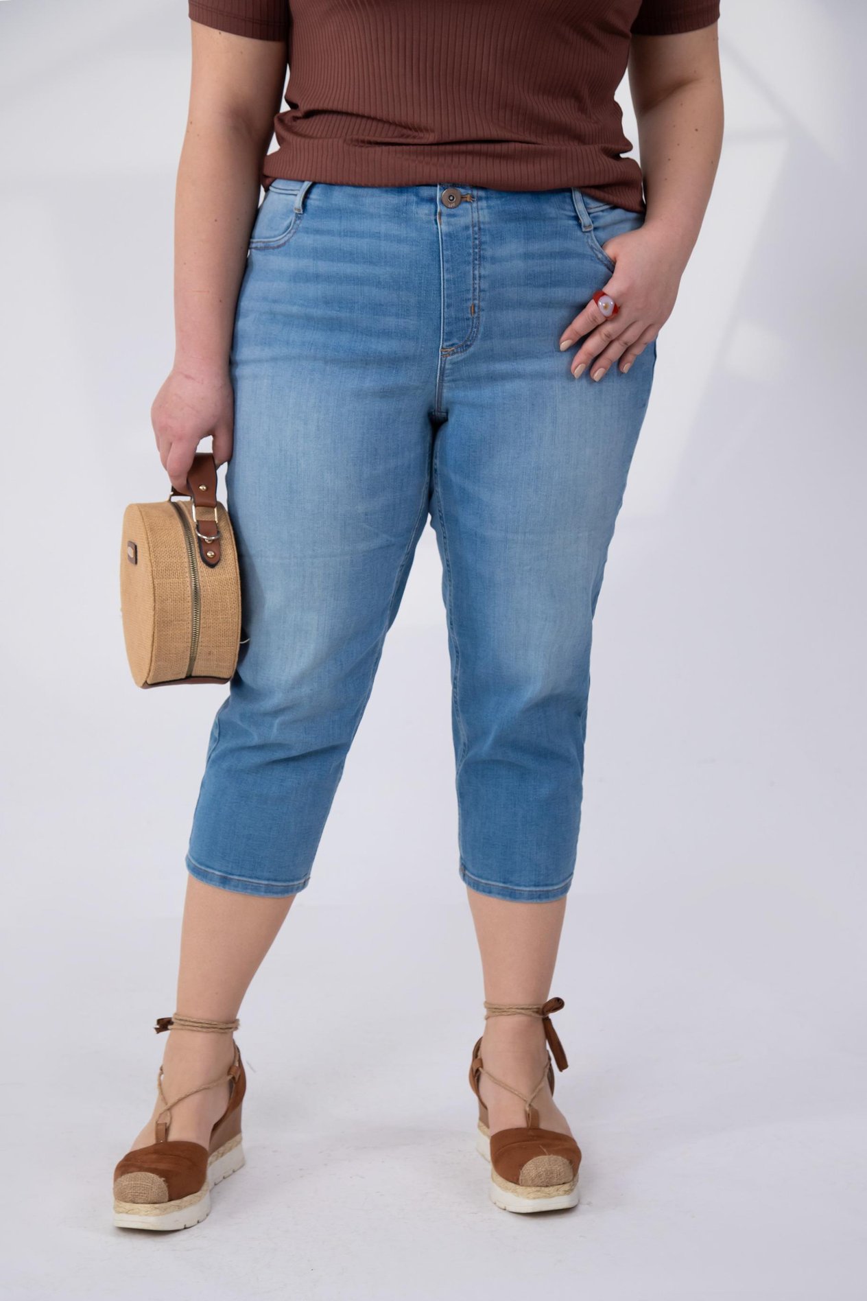 Büyük Beden 210096  Denim Pantolon  Açık Mavi