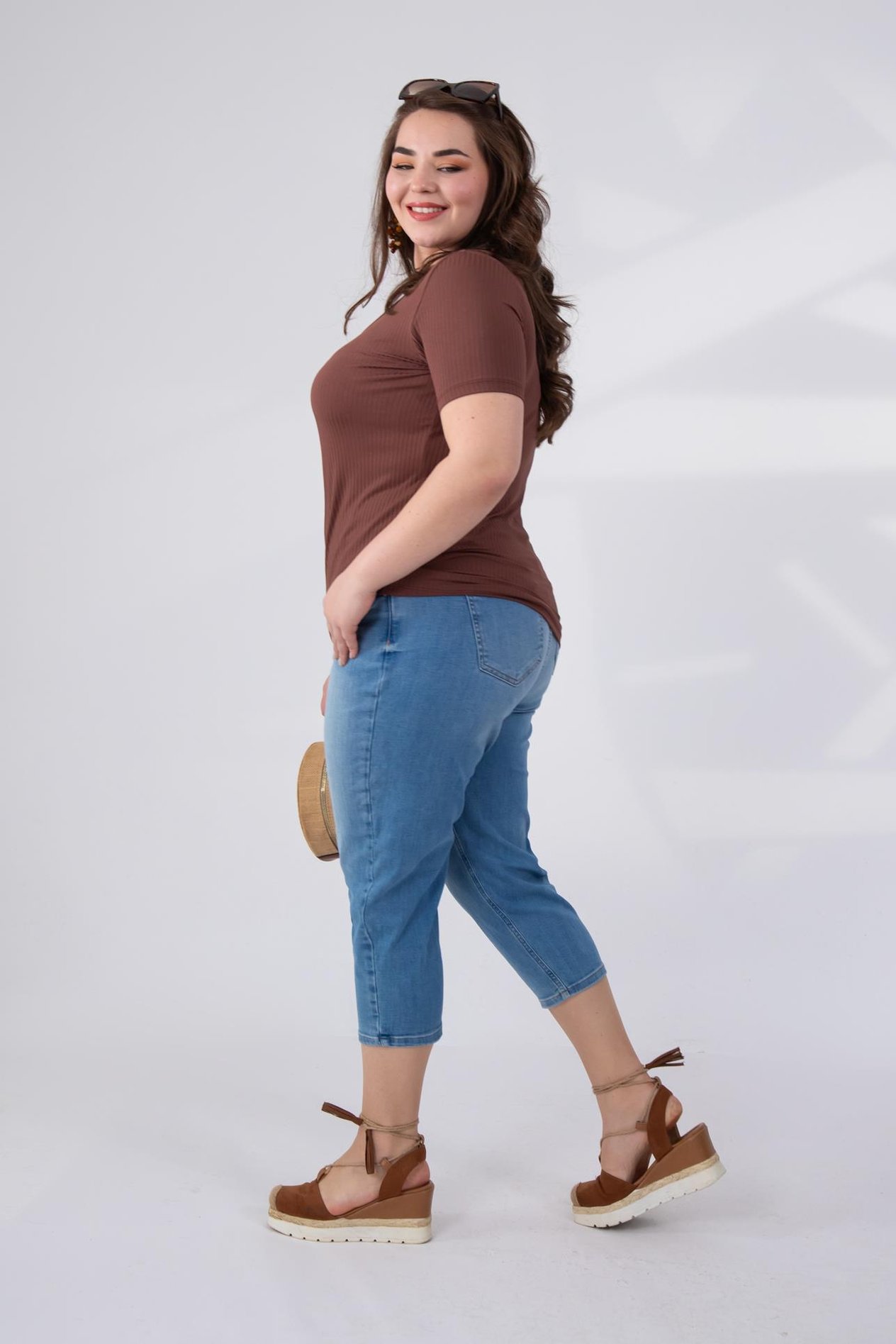 Büyük Beden 210096  Denim Pantolon  Açık Mavi