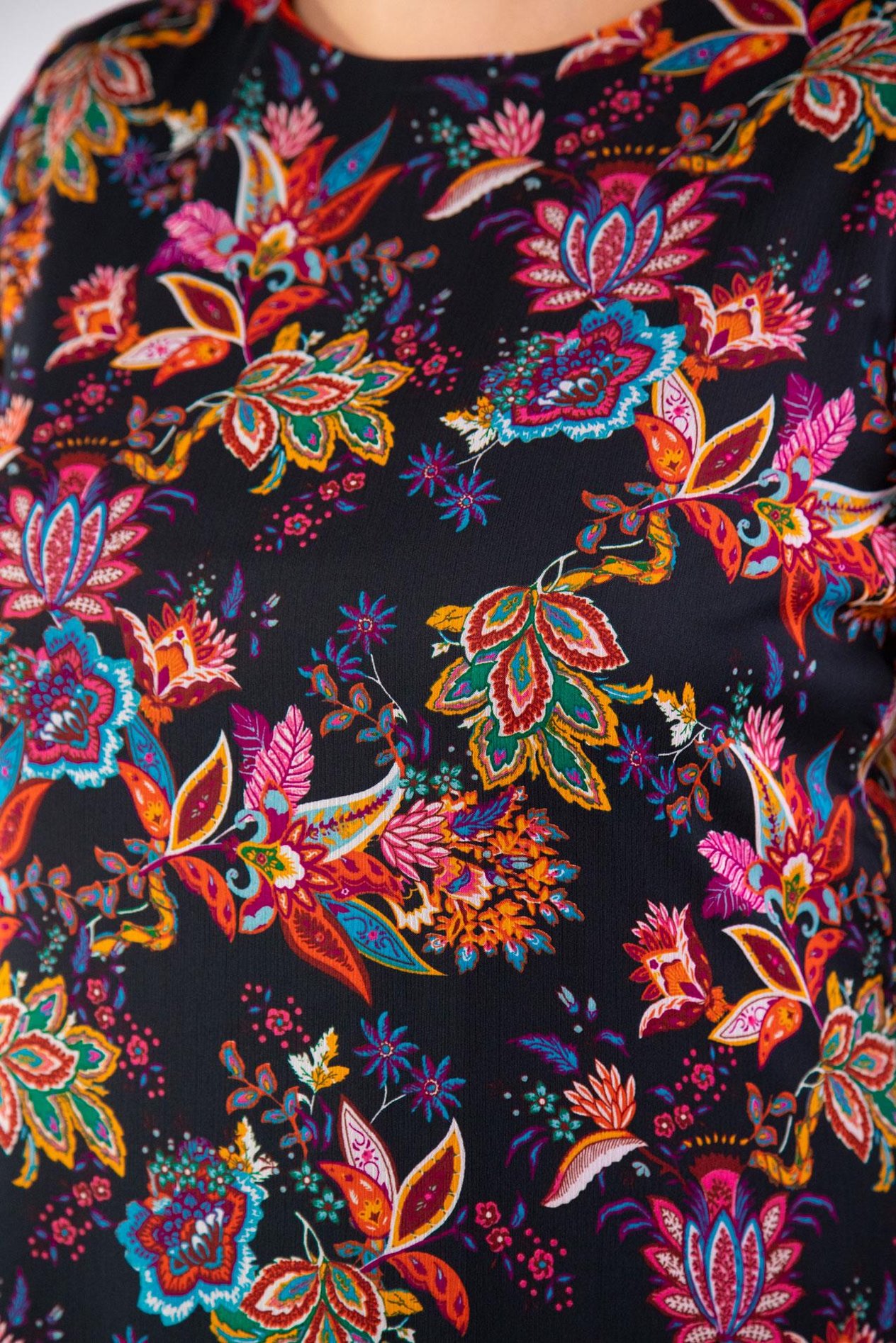 Büyük Beden 333557 Çiçek Desenli Bluz Etnikçiçek