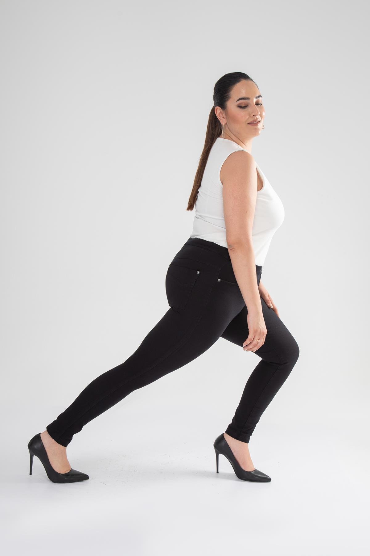 Büyük Beden Stockholm New Pantolon  Siyah