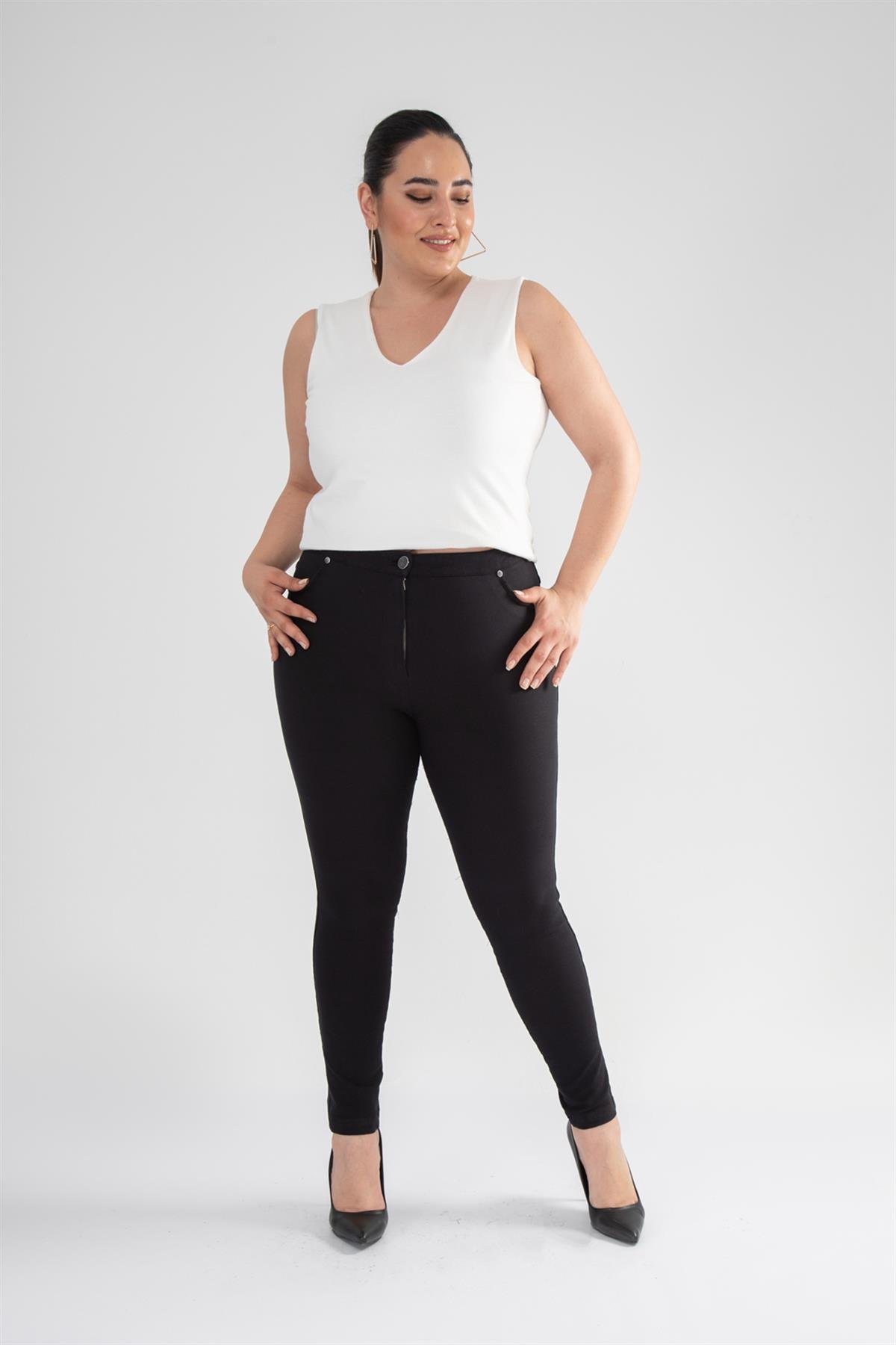 Büyük Beden Stockholm New Pantolon  Siyah