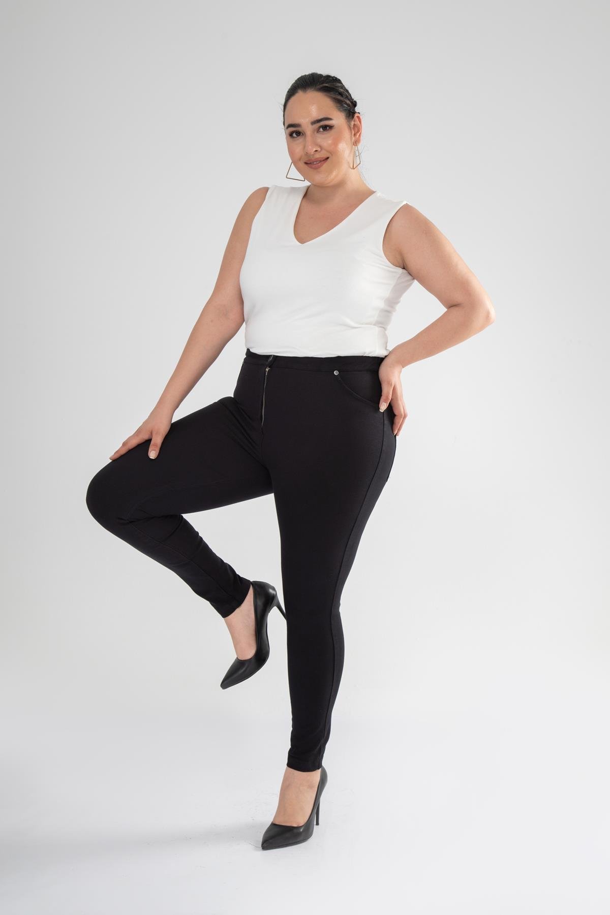 Büyük Beden Stockholm New Pantolon  Siyah