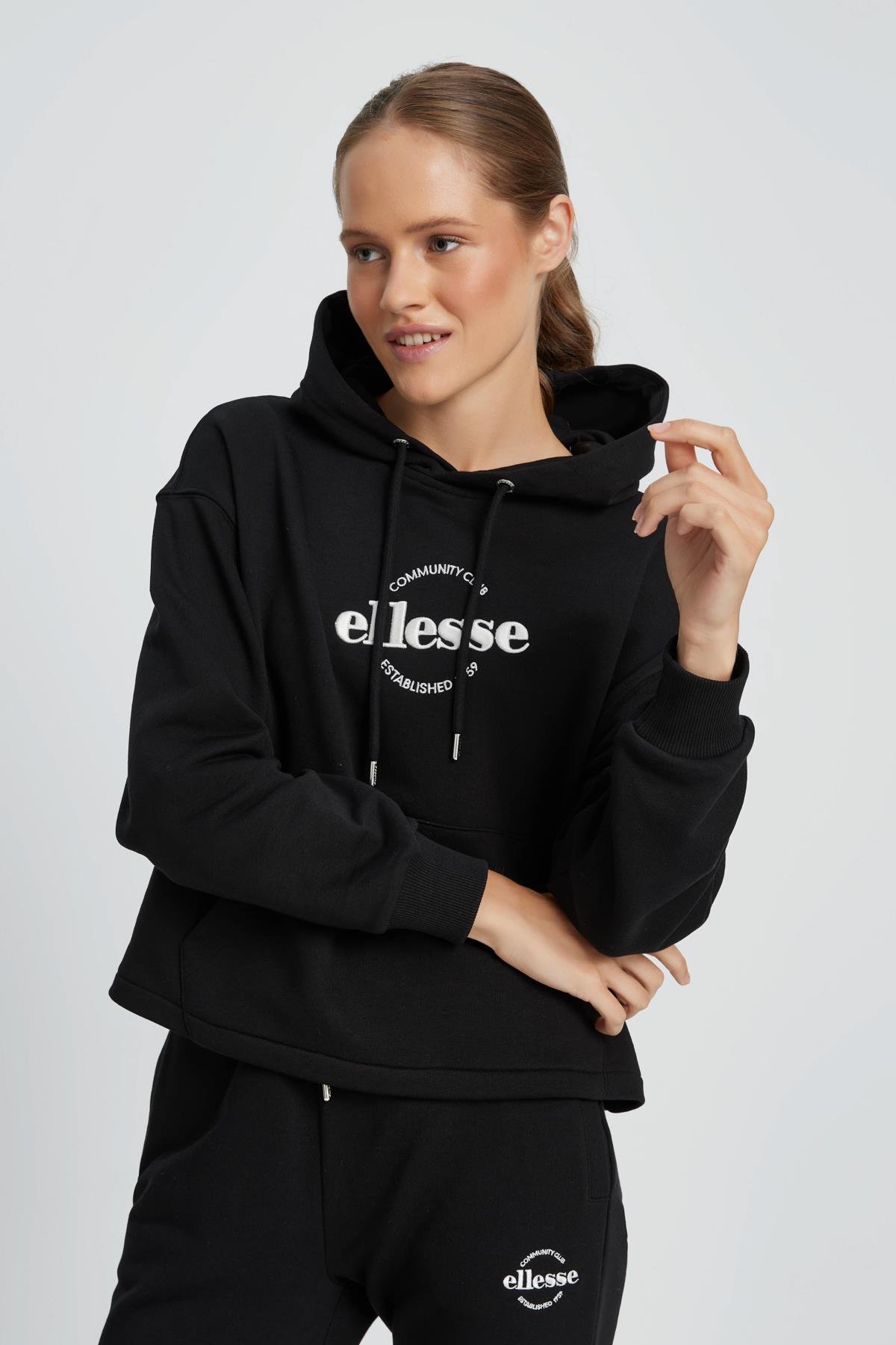 Ellesse Kadın Kapüşonlu Sweatshirt EF037-BK