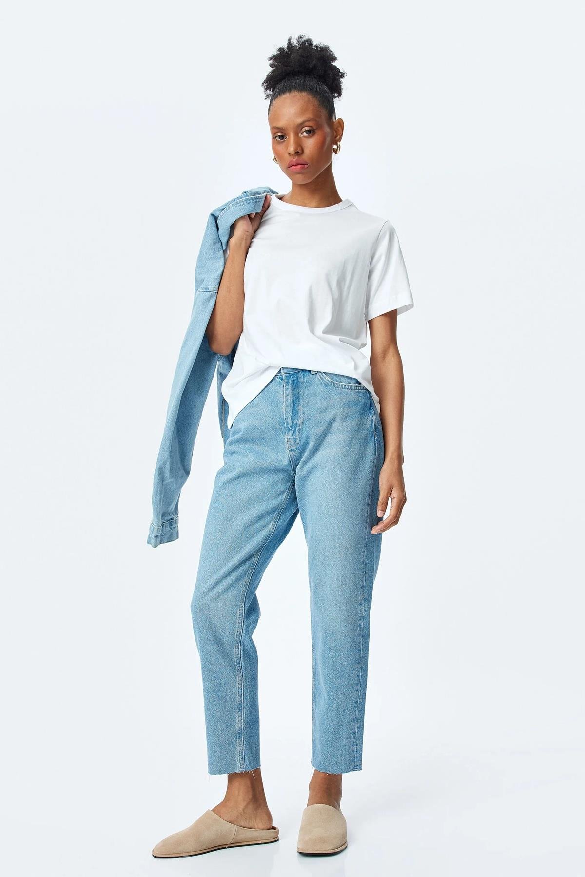 Koton Kadın Jean Pantolon 5Sal40046Mdmıd