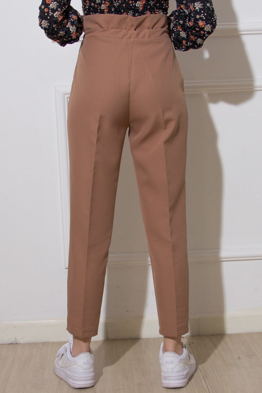 Havuç Kumaş Pantolon - Kahverengi - Dominatrend