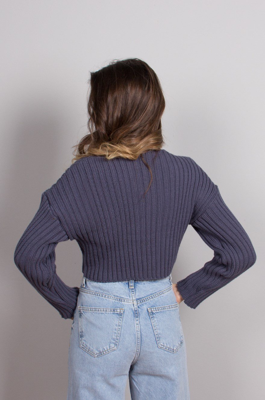 Kalın Crop Örme Kazak - Dominatrend